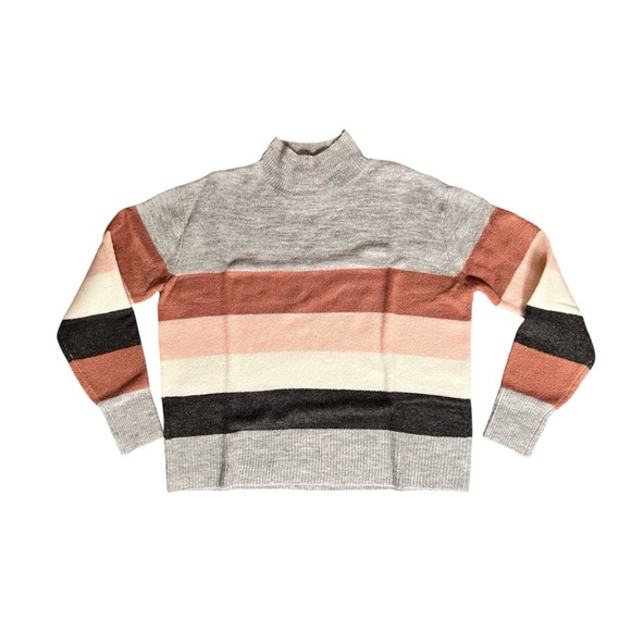beachlunchlounge Tops - NWT BeachLunchLounge Portia Striped Mock Neck Sweater Small